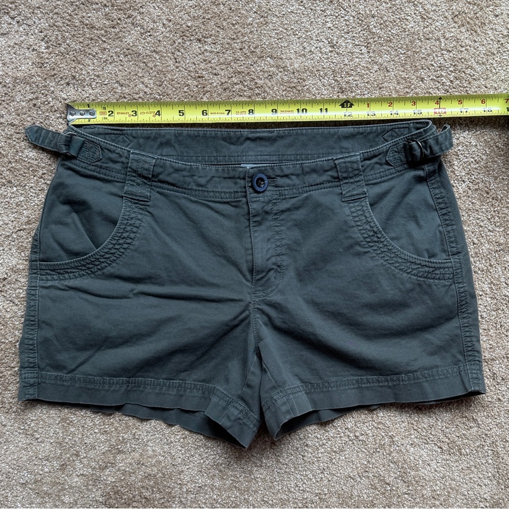 Athleta Olive Green Organic Cotton Utility Shorts Size 8 - Picture 7 of 12